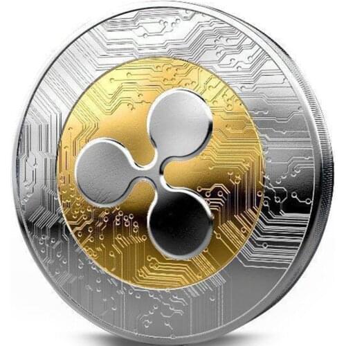 New 50pcs Ripple coin XRP CRYPTO Commemorative Ripple XRP Collectors Coin Gift Coin Art Collection Physical Gold Commemorative