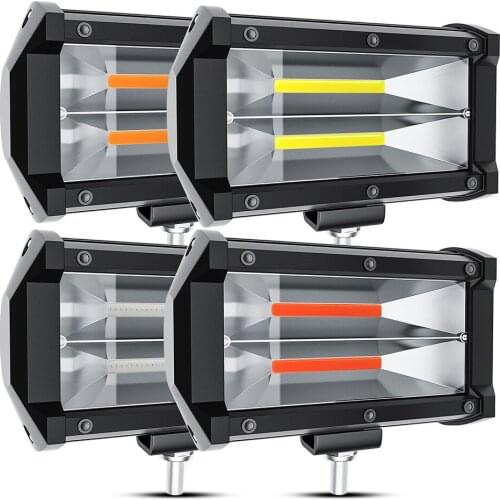 New Cob Automobile Led Working Lamp 5-Inch 72W Trinocular Double Row Led Strip Light Spotlight