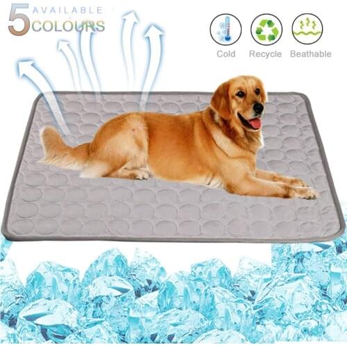 Cooling Dog Mat Summer Breathable Pet Mat Sofa Portable Dogs Cats Pet Pad Washable Blanket Dogs Car Seat Cover Summer Pad Mat