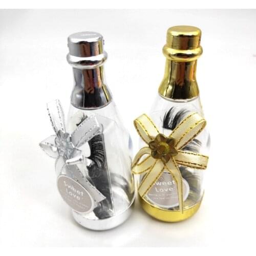 Wholesales price 10set NEW Drift bottle design False Eyelashes Packaging Box Lash Boxes Fake 3d Mink Faux Cils Lashes Case empty