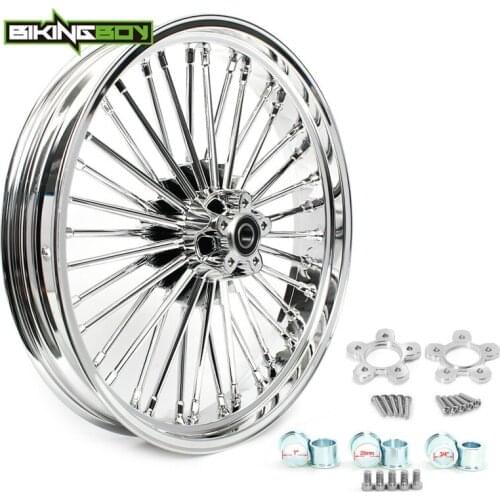 BIKINGBOY 21" 3.5" Dual Disc Front Wheel 36 Fat King Spoke Touring Bagger Electra Glide Street / Road King Ultra Limited 84-08