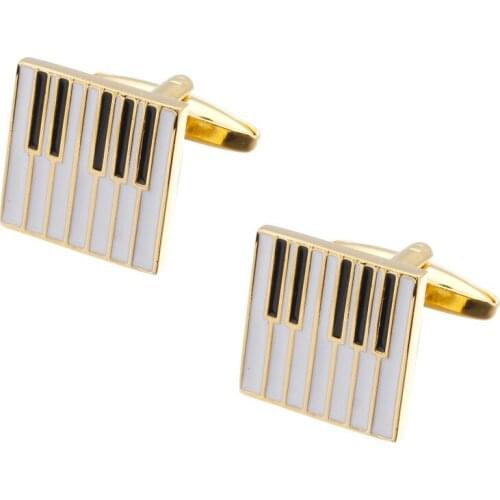 C-MAN Luxury shirt Golden piano Cufflinks brand Hipster Cufflinks For Men Gift for Dad Gift for Husband Fathers Day Gift