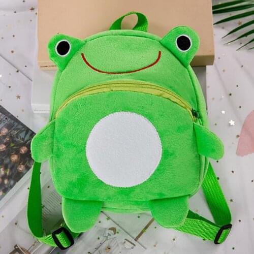 1pc Cute Birthday Christmas gift mini Cartoon Frog school bag baby backpack childrens school bags kids plush backpack