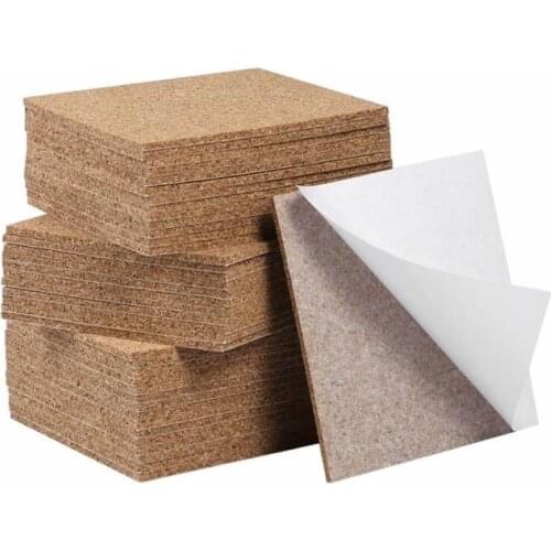 25 Pieces Self-Adhesive Cork Coasters Cork Backing Sheets Mini Wall Cork Tiles for Coasters and DIY Crafts Cup Mats Home Decor