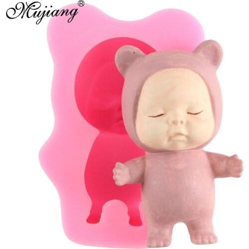 Sleep Baby Handmade Soap Mold Chocolate DIY Cake Decorating Tools DIY Cookie Baking Fondant Silicone Molds Candy Clay Molds
