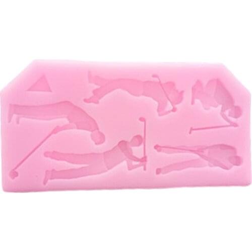 Silicone Molds DIY Sports Silicone Mold Used For Making Cake Decor Handmade Chocolate Biscuits Mold 4 Types Soccer Football