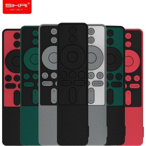 SIKAI Silicone Case for XIAOMI MI Box S Remote Shockproof Protective Cover for MIBOX S Remote with Remote Loop