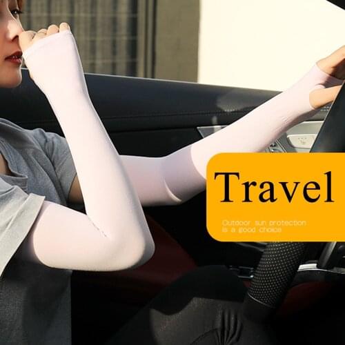 Driving Gloves Sports Arm Compression Sleeve Basketball Cycling Arm Warmer Summer Running UV Protection Sunscreen Bands Ice Silk