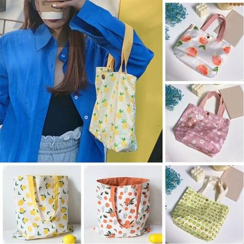 New Millet Wheat Fabric Double-sided Dual-use Shoulder Bags Cotton Linen Pocket Handbag Shopping Bag Female Canvas Cloth Totes