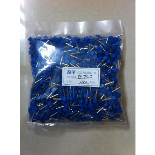 TE7512 Dual Entry Wire terminator Bootlace Ferrules For 2 X 0.75mm terminal connector