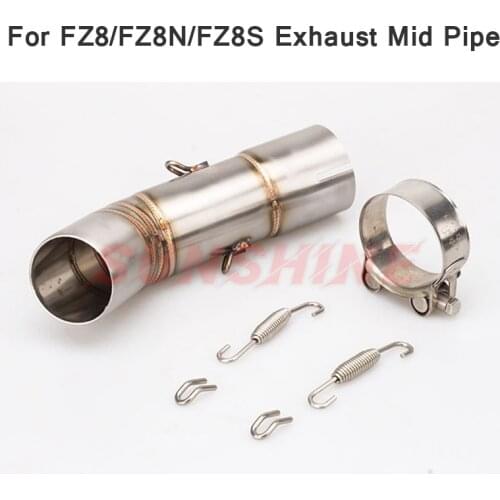 Motorbike Exhaust Slip on Modified Motorcycle Muffler Racing Mid Pipe Stainless Steel Connect Link Tube For YZF FZ8N FZ800 FZ-8N