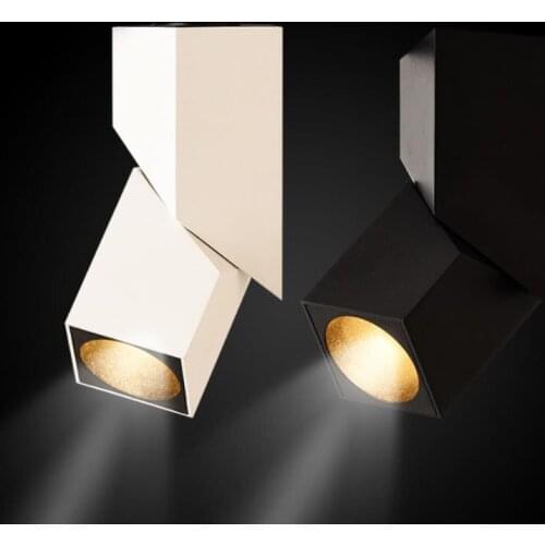 10pcs Art cube Ceiling Surface Mounted Track rail 7W 15W LED Downlight Spotlight Adjustable Angle