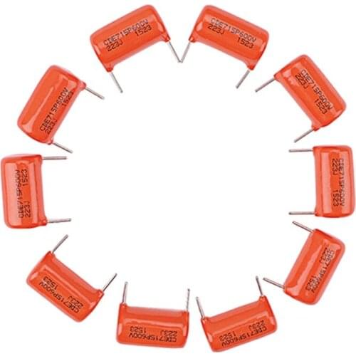 Set of 10 Sprague Guitar Bass Hot Favorable 022uf 600v 715P Orange Drop Capacitor Caps Guitar Tone Cap Capacitors