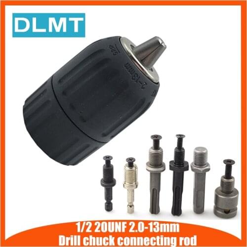2-13mm Self Locking Keyless Drill Chuck Adapter Keyless Chuck Fits Drills 13mm 1/2" Electric Drills For Impact Drill