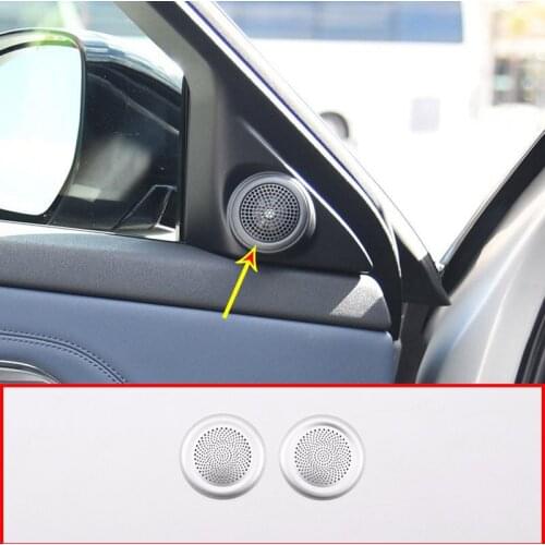 2pcs Car Aluminum Alloy Tweeter Speaker Cover Trim For Range Rover Evoque （L551）2019-2020 Year Accessories