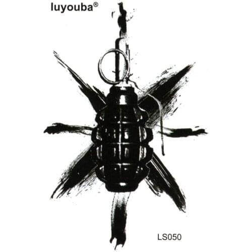 30pcs Grenade Waterproof Temporary Tattoos Men Beauty harajuku Tattoos designs tatoo stickers temporary tattoo golden