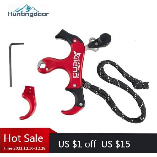 Compound Bow Release 3/4 Finger With Aviation Grade Aluminum Alloy Insurance Archery Accessory for Hunting Shooting