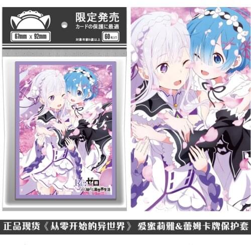 Anime Re:Life in a different world from zero Emilia Rem Tabletop Card Case Cosplay Cartoon Storage Box Case Holder Collection