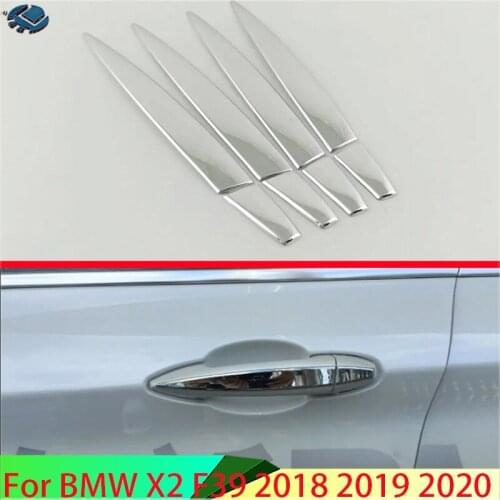 For BMW X2 F39 2018 2019 Car Decoration ABS Chrome Door Handle Cover Trim Molding Accessories