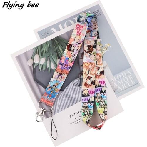Flyingbee Anime Personality Lanyard Badge ID Lanyards Mobile Phone Rope Key Lanyard Neck Straps Accessories X1776