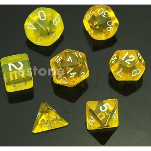 7-Dice Sided D4 D6 D8 D10 D12 D20 Magic-the-Gathering RPG Poly Game Set