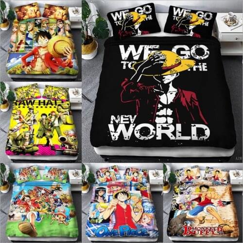 Luffy 3D Printed Bedding Set Three-Piece Duvet Cover