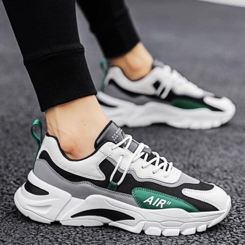 Summer Non-slip Men sport shoes mens shoes men sneakers Mens sports shoes running tennis white gray green walking flat GME-1553