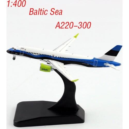 Diecast 1/400 Scale Airplane Model Air Baltic A220-300 YL-CSJ Classic Collectible Static Display Hot Toys Alloy Plane