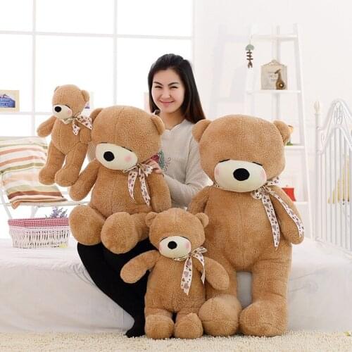 Valentines Day lovely squinting eyes teddy bear plush toy soft throw pillow birthday gift w5218