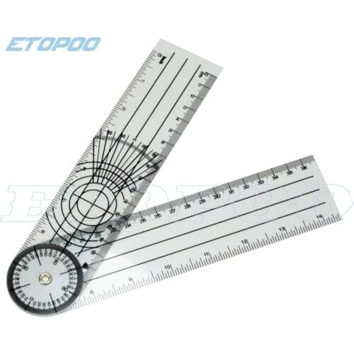 Userful Multi-Ruler 360 Degree Goniometer Angle Medical Spinal Ruler CM/INCH