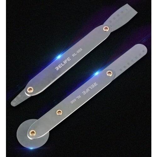 2 in 1 LCD Screen Disassembly Set Metal Anti Corrosion Curved Screen Opening Pry Tools for Mobile Phone Tin Scraping Repair Tool