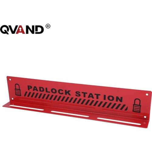 QVAND Wall-Mounted Metal Padlock Frame, Safety Lock Padlock Lock Station, Padlock Station Padlock