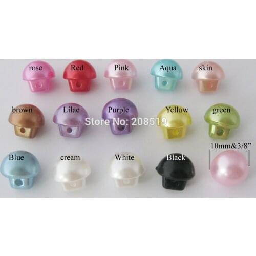 NBNOWA Fashion buttons for children Garment 200pcs 10mm ABS Pearl Button shank Hole sewing supplies Scrapbook Botones