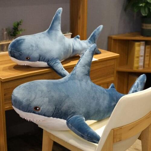 New Creative Simple Shark Plush Stuffed Toy Doll Bedroom Sofa Cushion Decoration Shark Soft Skin-friendly/Comfortable Pillow
