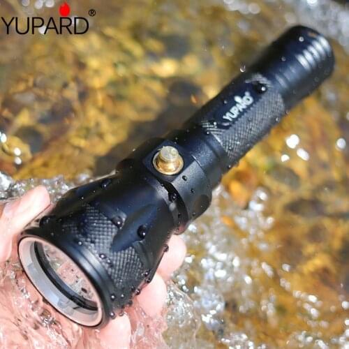 YUPARD Underwater diving 100m diver Torch XM-L2 T6 led Lamp Waterproof Flashlight 18650 battery outdoor fishing camping hunting