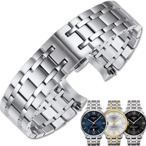 OTMENG Stainless Steel Watchbands 21mm Substitute for Tissot 1853 Durul T099.407A Strap Watch Bracelet Wristband