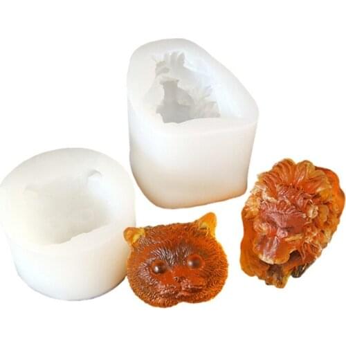 3D Cartoon Animal Decorations Epoxy Resin Mold Ornaments Casting Silicone Mould