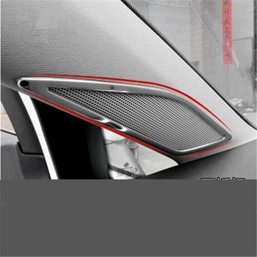 Car-styling Stainless steel trim upper speaker decoration frame for 2014 Volkswagen golf 7 MK 7 accessories