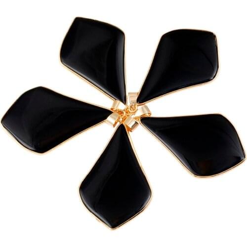 SUNYIK 1Lot (5Pc) Black Onyx Rhombus Stone Slice Pendant Fit Necklace Healing Reiki Jewelry