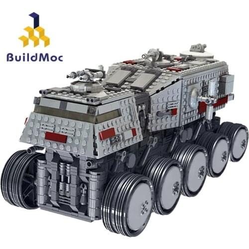 Buildmoc Technical Car Movie Space Wars Weapon The UCS Juggernaut A6 Heavy Assault Vehicle Truck Building Blocks Toys KId Gift