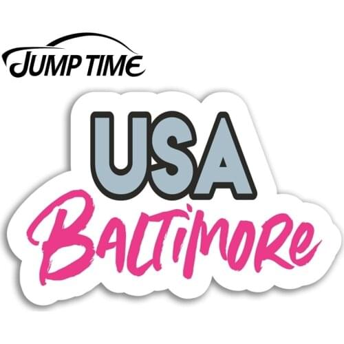 Jump Time for Baltimore Vinyl Stickers USA Fun Travel Sticker Laptop Luggage Auto Bumper Motor Decal Waterproof Car Accessories