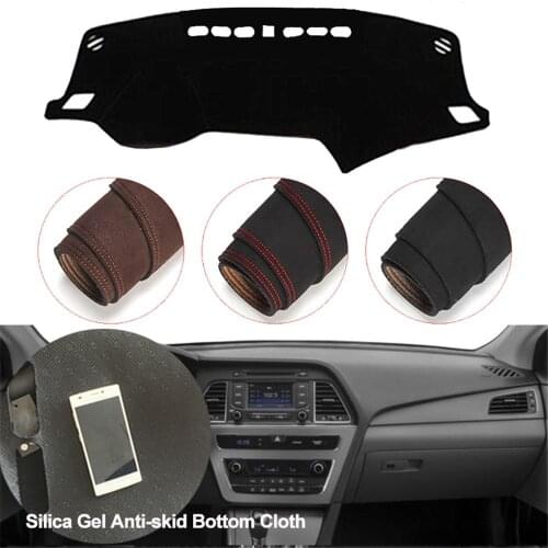 Console Dashboard Suede Mat Protector Sunshield Cover Fit For Hyundai Sonata 2015-2018