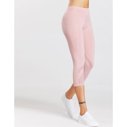 Women Sports Short Yoga Running Legging Capri Sport short Women Fitness Gym High Waist Legging Girl Black Mesh 3/4 Yoga shorts