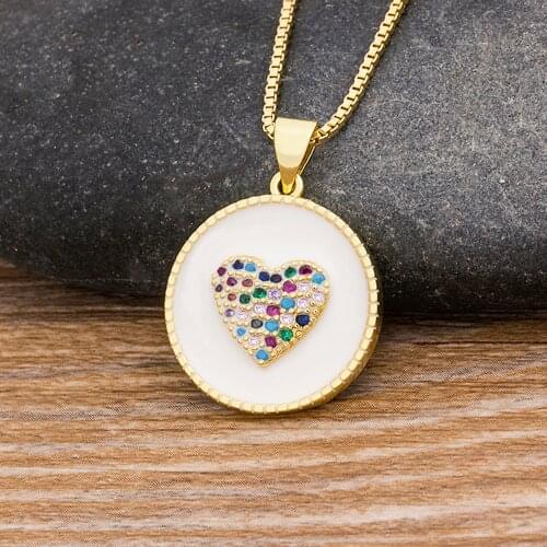 New Fashion Romantic Heart Necklace Pendant Copper Cubic Zirconia Chain Choker Necklace Charm Jewelry For Women Wedding Birthday
