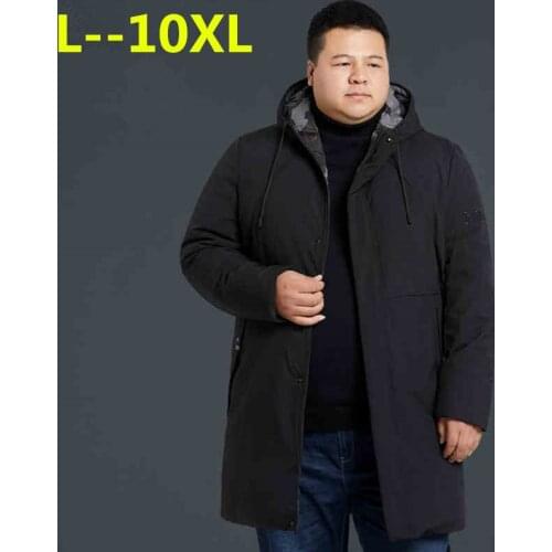 10XL 8XL 6XL 5XL Winter Jacket Men Slim Thick Warm Top Quality Windproof Zipper Clothes For Men Fashion Winter Coats Man