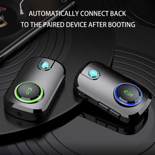 2 in 1 Wireless Bluetooth Audio Adapter V5.0 Bluetooth 3.5mm AUX Receiver Transmitter for Cars TVs Speakers