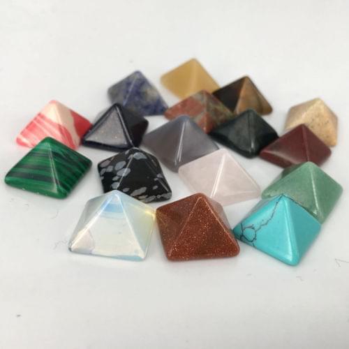 2019 new aeeival cute Set of 7 Chakra Pyramid Stone Set Crystal Healing Chakra Set Random Color