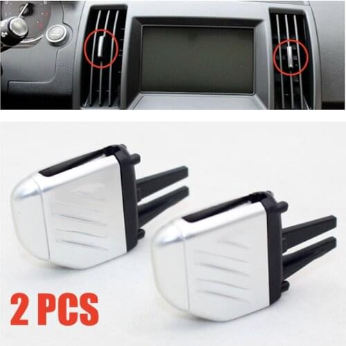 2PCS Auto Car Interior Accessories For LR Freelander 2 LR2 Car Front A/C Air Conditioner Vent Outlet Tab Clip Repair Kits Chrome