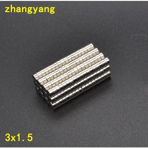 3*1.5 Strong Round Dia. 3mm x 1.5mm N35 Rare Earth Neodymium Magnet Art Craft Fridge Neodimio Imanes 3x1.5