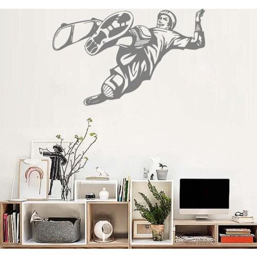 3d Poster Skateboard Ride Wall Sticker Vinyl Boys Bedroom Background Wall Decal Decor Mural Skiing Custom Colors Wallpaper LC169